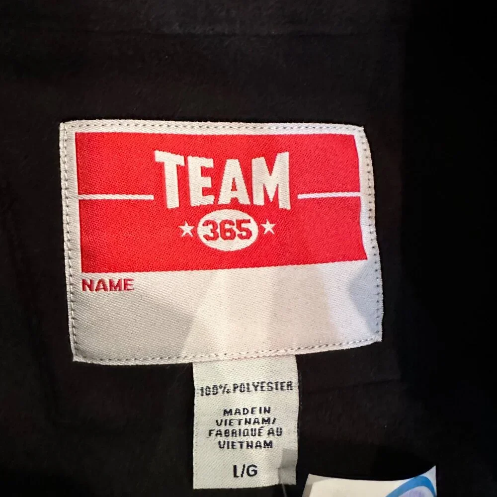 TEAM 365 BLACK ZIP UP JACKET NWOT FLEECE LARGE